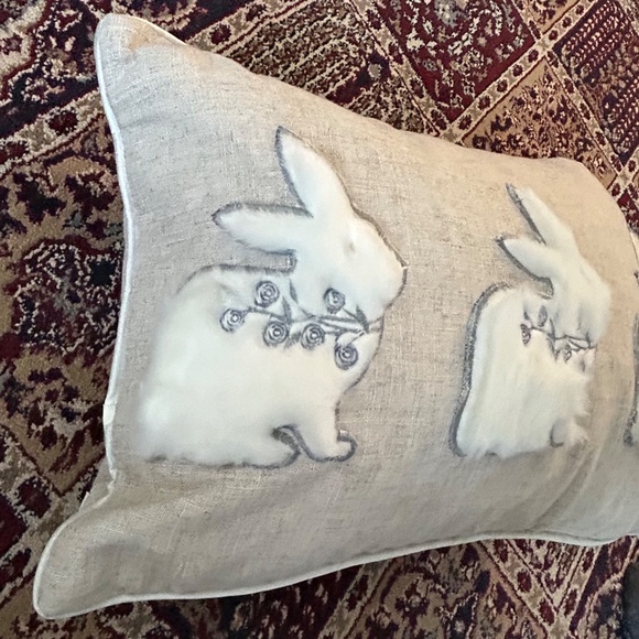 Secret Celebrity Decorative Pillow for Spring Three Bunnies Bunny Motif - Picture 3 of 6